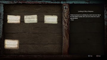 NOTICES: Looking to Buy a Harpoon (Witcher 3 In-Game Lore Read Aloud)