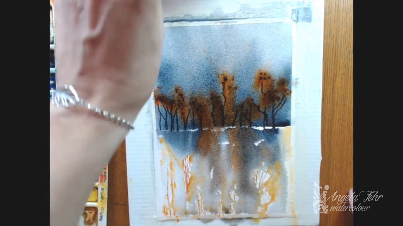 Эксперименты с акварелью: пейзаж кистью