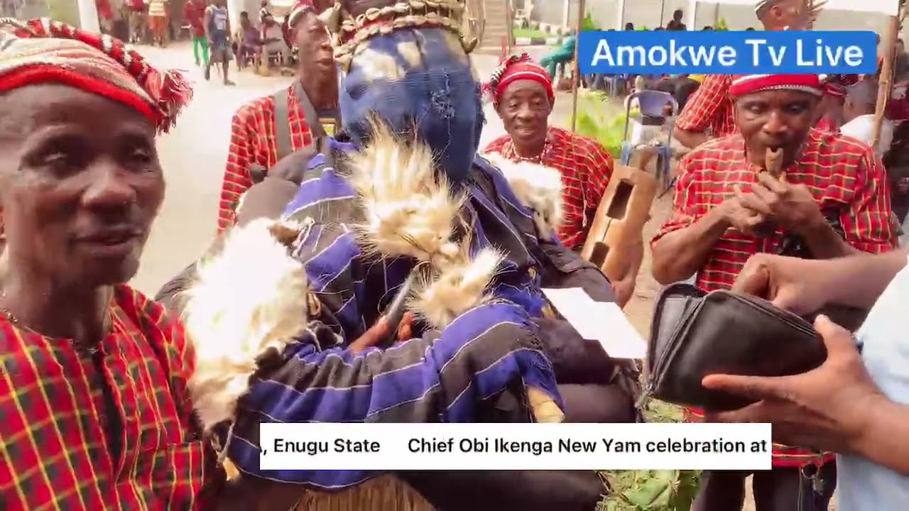 Chief Obi Ikenga New Yam celebration at his compound Orji Amokwe in Udi ...