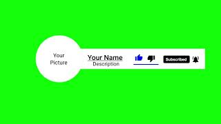 FREE Customize Your Subscribe Button | Animated Green Screen