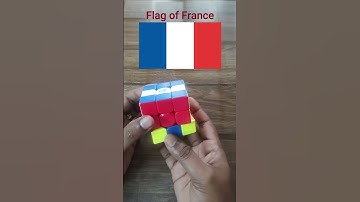 Flag of France |  3x3 cube | imw #cubeworld #cube  #puzzletricks #rubik #cubicworld #cubing