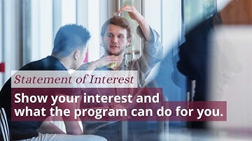 What do you consider to be a strong statement of interest?