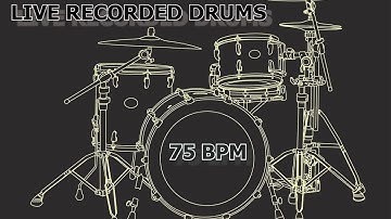 DRUM Track - Straight Beat  - 75 BPM