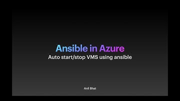 control azure vms using ansible