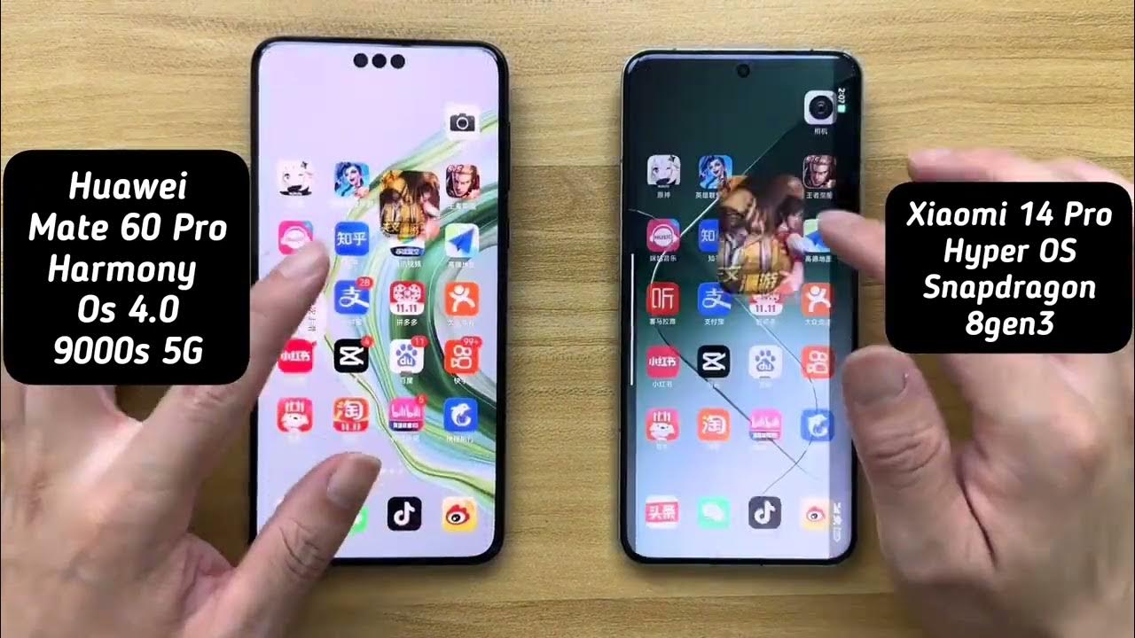 Xiaomi 14 pro vs huawei p60 pro speed comparison youtube