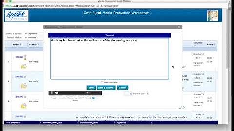 AppTek Closed Captioning Workbench | Editing