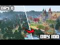 I Spent 100 Days TRANSFORMING A Taiga Village In Minecraft 