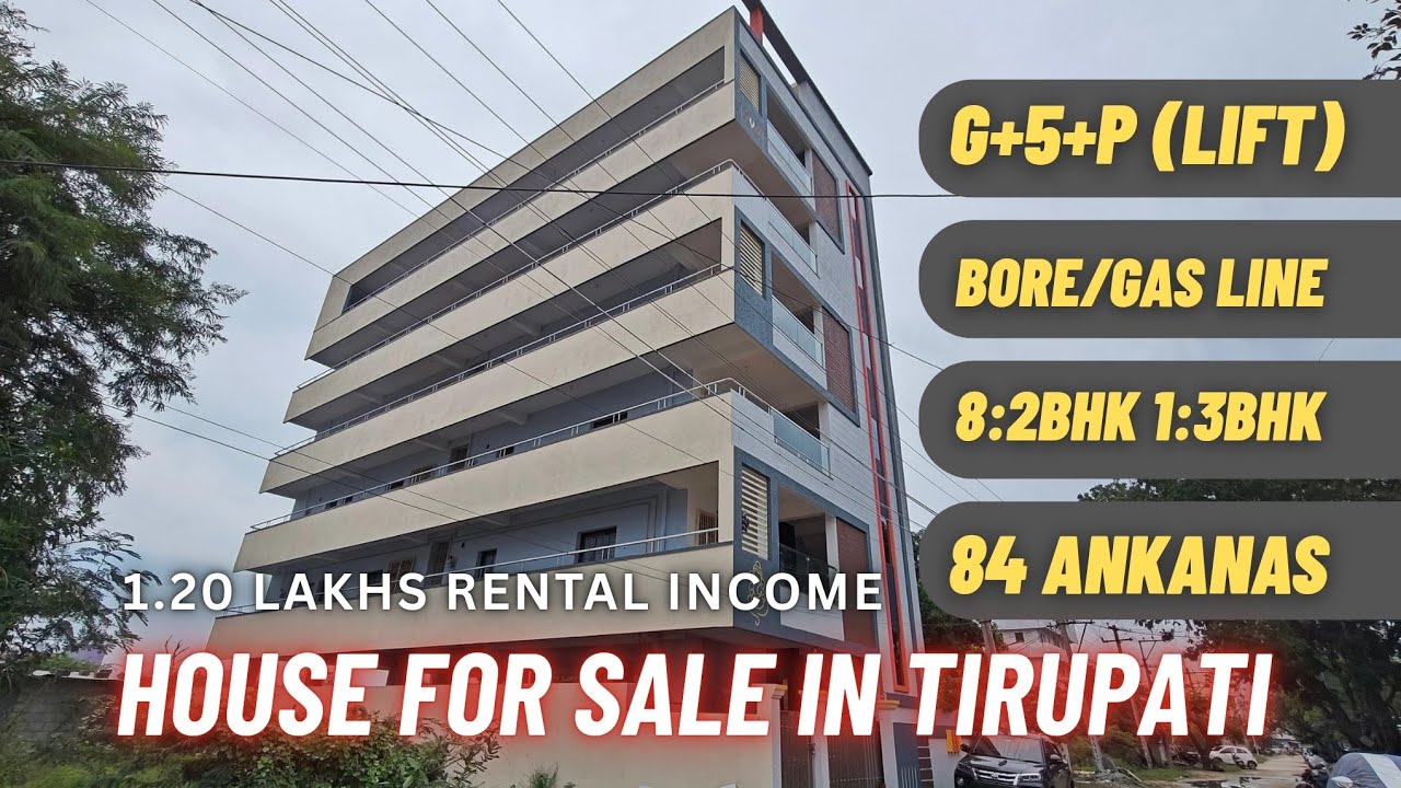 House for Sale in Tirupati | Tuda Approved | G+5 | Lift | Gas Line | Bore | Tirupati Real Estate 