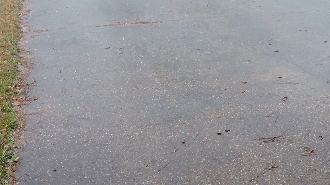Hail on our driveway in Diamondhead, MS - YouTube