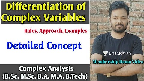 Differentiation of Complex Variables | Analytic Function | Complex Analysis