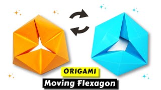 How To Make A Paper MOVING FLEXAGON With One Paper | Paper Flexagon Toy