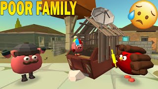 Angry Mom Meat Chicken And Poor Family | Chicken Gun
