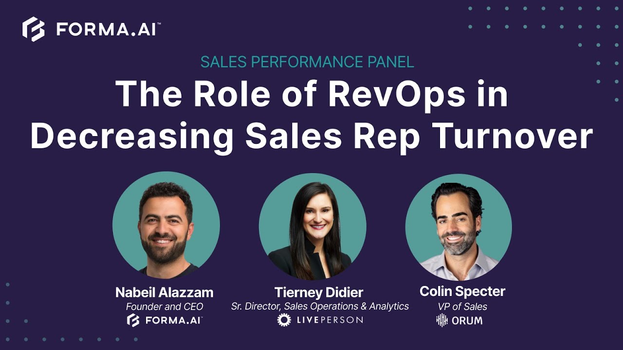 The Role of RevOps in Decreasing Sales Rep Turnover | Forma.ai Expert Panel