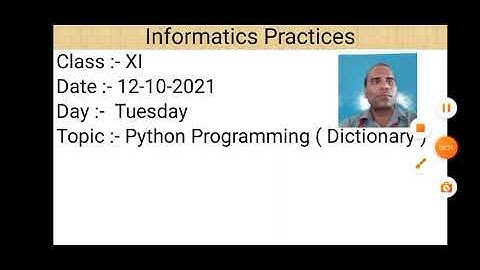 Class XI Informatics Practices 12 10 2021 By Mr  Praveen Singh