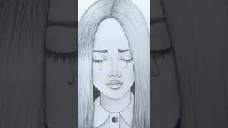 Crying Girl Drawing #crying#girl#drawing#arts #ytshorts #shorts #viral #luckyarts #artist