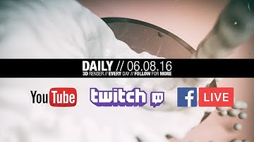 LIVE // The Daily Render // 06.08.2016 // #3dmodeling #MAXON #Cinema4D #Realflow // #OTOY #Octane