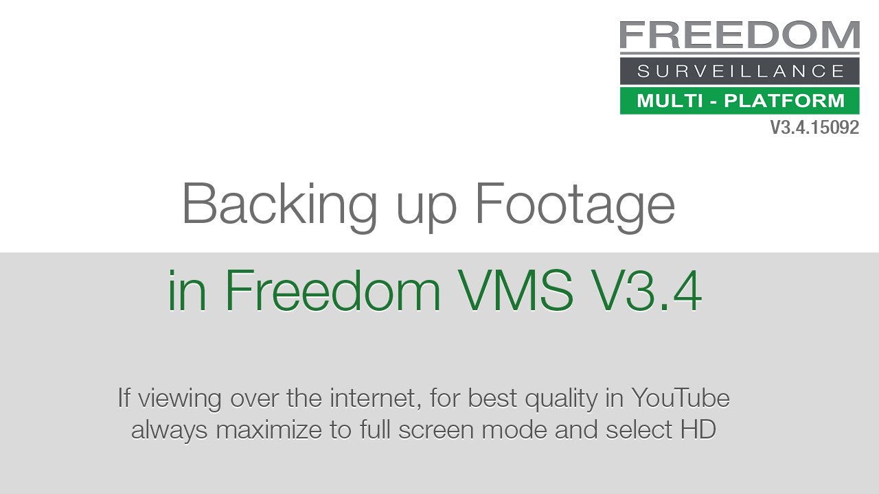 Freedom Vms Software Backing up Footage & Pictures in Freedom VMS V3.4 - YouTube