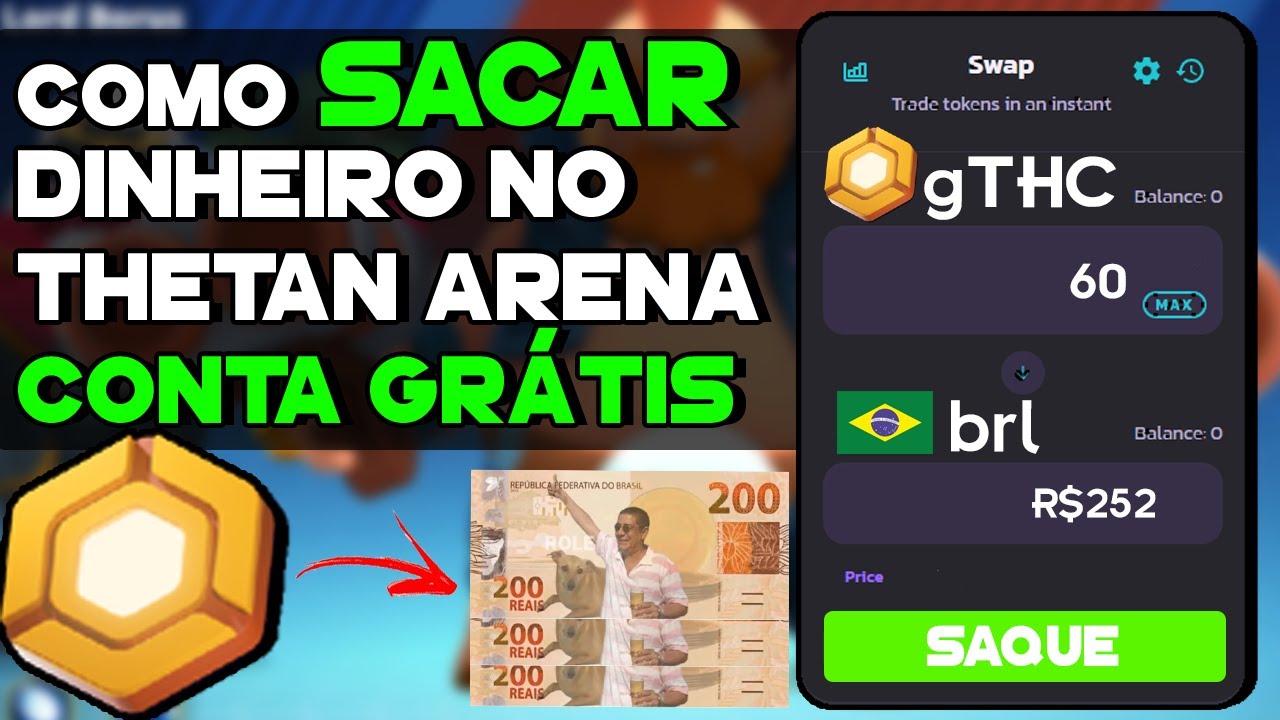Como SACAR dinheiro THETAN ARENA - gTHC para R$ BRL