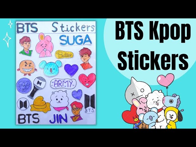 DIY BTS Kpop Stickers Without Double Sided Tape