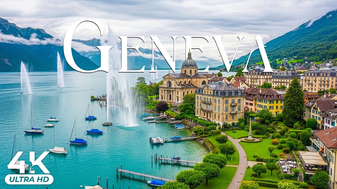 Geneva 4K UHD Relaxation Scenic | Lakeside Reflections, Alpine Backdrop & Calm Urban Balance