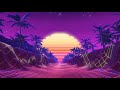 Neon Path Palm Trees Sunset Retro 4k Screensaver & Relaxation Without Music