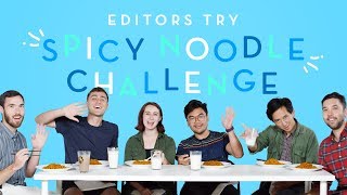 HiHo Editors Try the Spicy Noodle Challenge | Editors Try | HiHo Kids