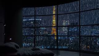 Goodbye Insomnia with Rain Sounds for Sleeping - Thunder Sounds in Cozy Bedroom Ambience