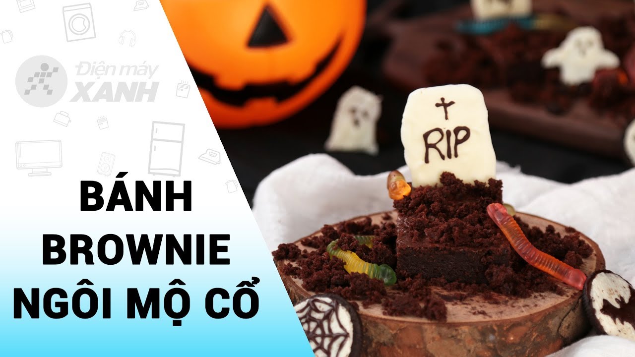 Cách làm bánh brownie ngôi mộ cổ Halloween vừa ngon vừa độc lạ