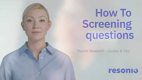 Screening Questions How To at resonio