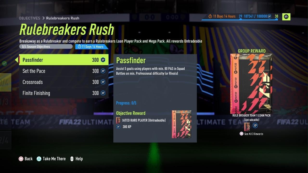 FIFA 22 - RULEBREAKERS RUSH FREE OBJECTIVES PACKS