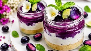 No Bake Jamun Cheesecake Recipe | Creamy Jamun Cheesecake in Jar | Easy Dessert Recipe 💜