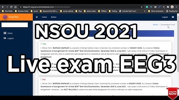 Live Exam Online EEG3 Nsou 2021 | Netaji Subhas Open University