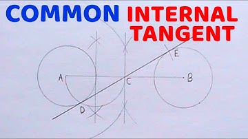 HOW TO DRAW A COMMON INTERNAL TANGENT TO TWO EQUAL CIRCLES || Technical drawing