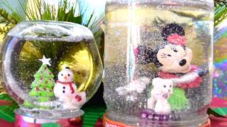 DIY Easy Snow Globe | Water globe festive centerpiece for christmas | disney snowglobe