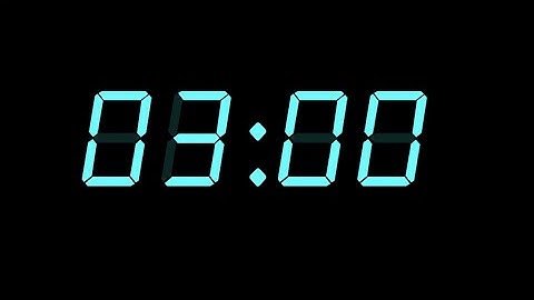 3 Minute Timer, retro cyan lcd alarm clock, with Alarm ⏰