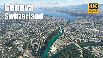Fly over Geneva - Switzerland - 4K 60fps | Musical Showcase | Microsoft Flight Simulator