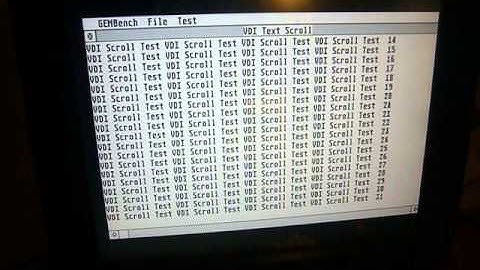 Atari ST core on MiST board using 14MB RAM and running benchmarks
