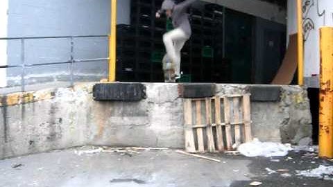 ollie off of a loading dock