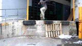 ollie off of a loading dock