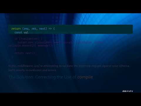 Understanding AJV Validation in Express APIs: Fixing Common Issues with compile