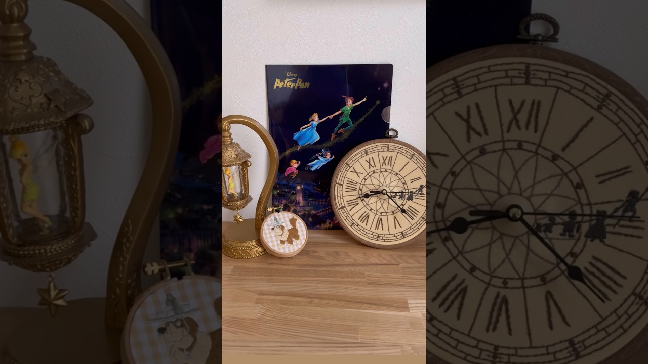 ピーターパンの時計台のシーンを刺繍してみた🕰✨️ #shorts #peterpan