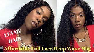 The Best Affordable Full Lace Deep Wave Lace Front Wig|Luvme Hair 1 Month Review Curly Summer Wigs