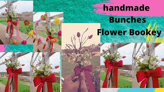 Flower Bookey||Homemade bunches Flower bookey||How to make simple  bookey with pistachio shells