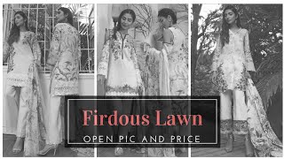 Firdous Lawn with Open Pic And Price