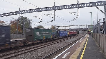 Double Headed DB Cargo Class 90 passes Tamworth (6/11/19)