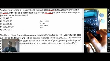 Finding present value of a treasury bond using financial calculator sharp EL-738 XT