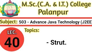 503 | L50 | J2EE | Basic Information about Strut Framework | BY VGP