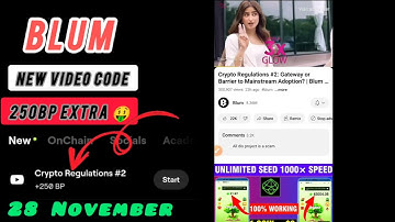 Crypto Regulations #2| Blum vide Code Today | Blum Today Video Code 28 November #blum #blumvideocode