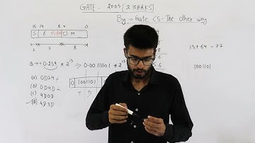 Gate 2005 pyq DIGITAL | Consider the following floating point format(decimal number 0.239 × 2^13)