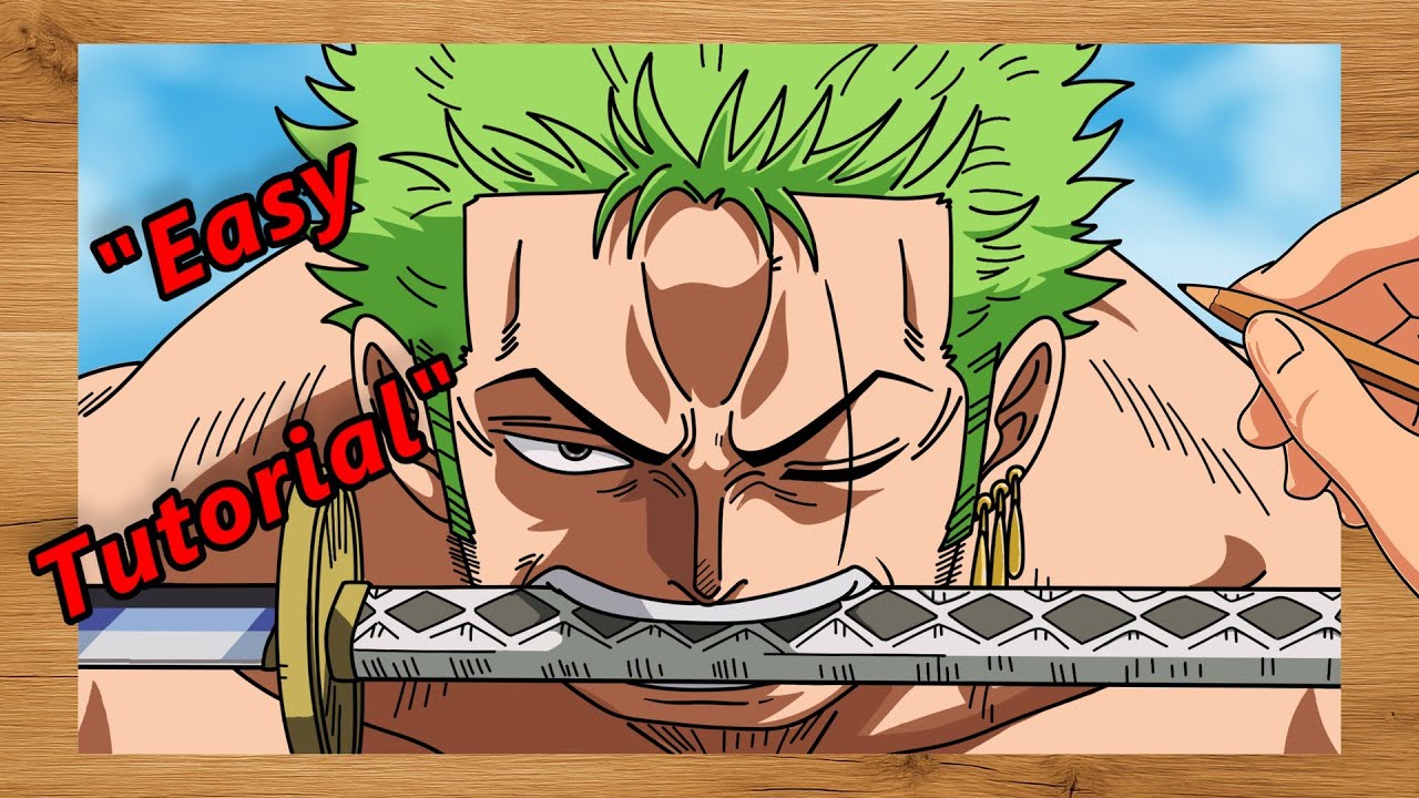 "How to Draw Zoro from One Piece Step by Step | Easy Anime Drawing ...